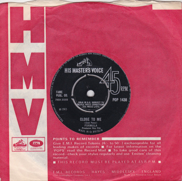 Formula | Close To Me ( 7" single)