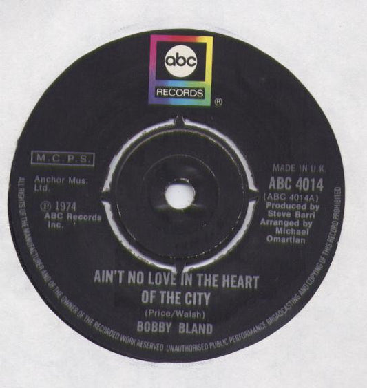 Bobby Bland | Ain't No Love In The Heart Of The City (7" single)