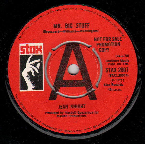 Jean Knight / Veda Brown | Mr. Big Stuff / Shortstopping (7" single)