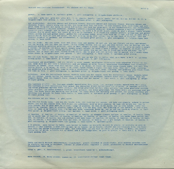 Deutsch Amerikanische Freundschaft | Die Kleinen Und Die Bösen ( 12" album)