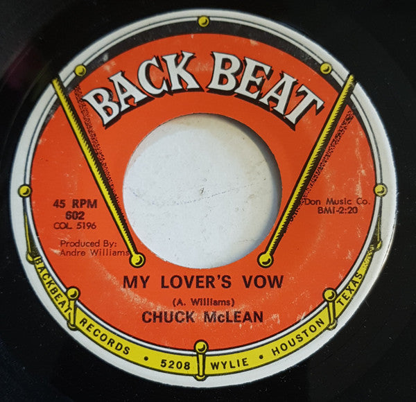 Chuck McLean | My Lover's Vow / Let Me Hear It From You (7" single)