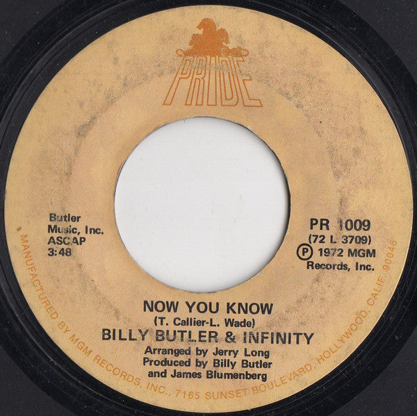 Billy Butler And Infinity | (What Do You Do) When Your Baby's Gone (7 inch single)