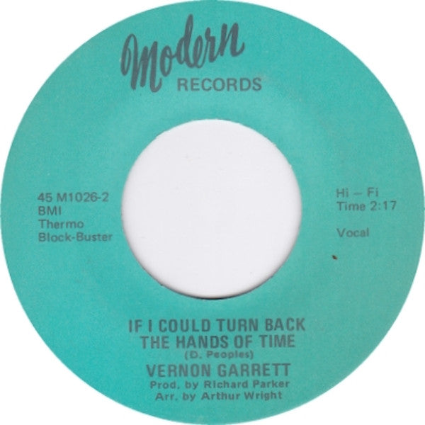 Vernon Garrett | If I Could Turn Back The Hands Of Time (7" single)