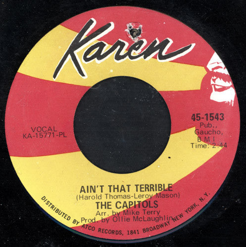 The Capitols | Soul Brother, Soul Sister / Ain't That Terrible ( 7" single )