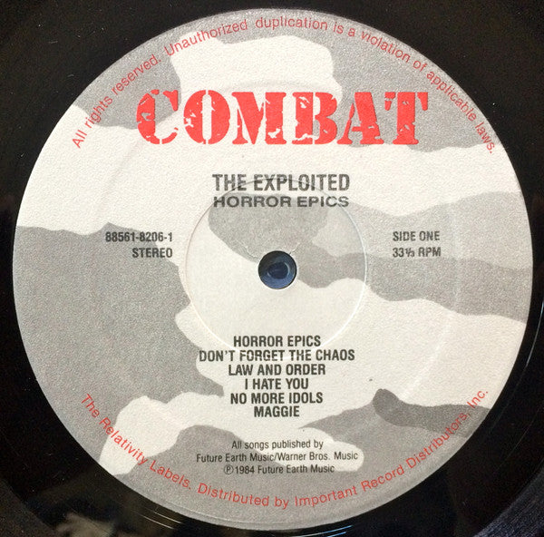 The Exploited | Horror Epics ( 12" album)