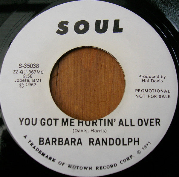 Barbara Randolph | I Got A Feeling / You Got Me Hurtin' All Over (7" single)