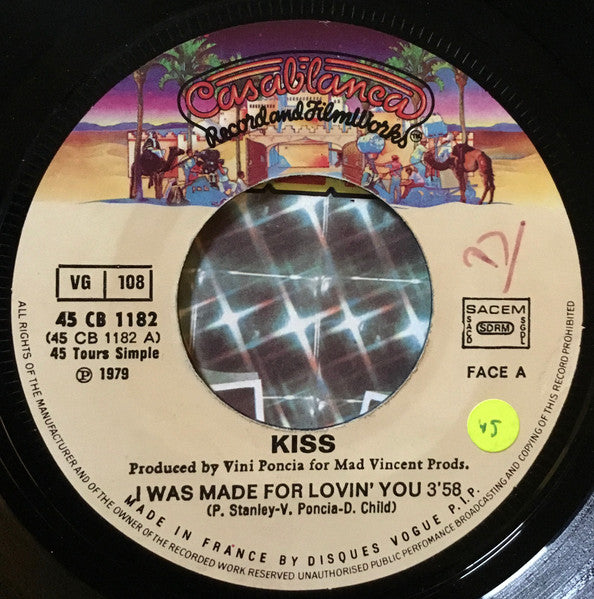Kiss | I Was Made For Lovin' You (7" single)