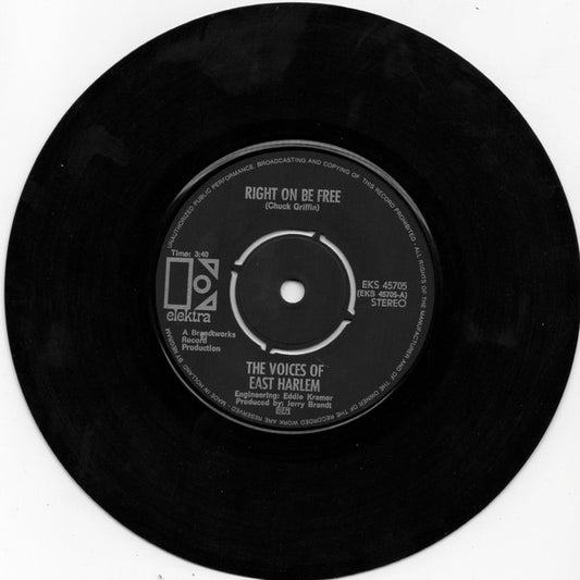 The Voices Of East Harlem | Right On Be Free/No No No (7" single)