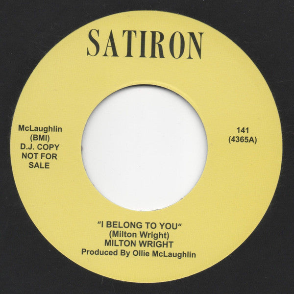 Milton Wright | I Belong To You (7" single)