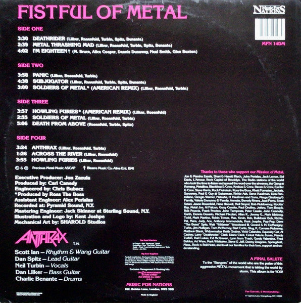 Anthrax | Fistful Of Metal (12" Album)