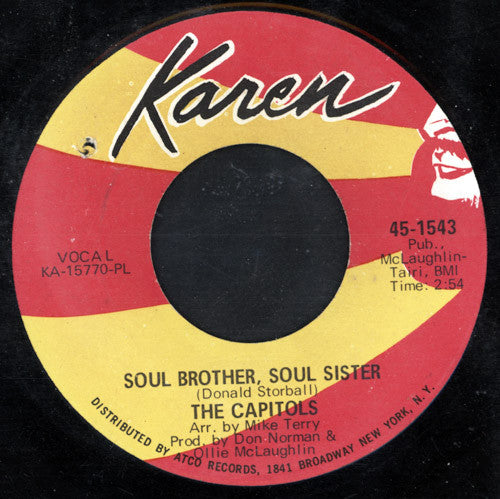 The Capitols | Soul Brother, Soul Sister / Ain't That Terrible ( 7" single )