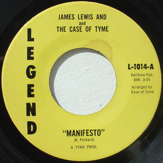 James Lewis  And The Case Of Tyme | Manifesto ( 7" single)