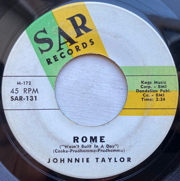 Johnnie Taylor | Never, Never / Rome ("Wasn't Built In A Day") (7" single)