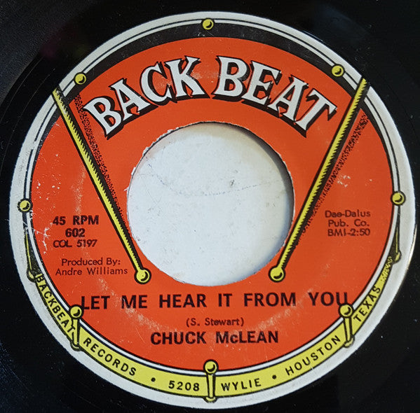 Chuck McLean | My Lover's Vow / Let Me Hear It From You (7" single)