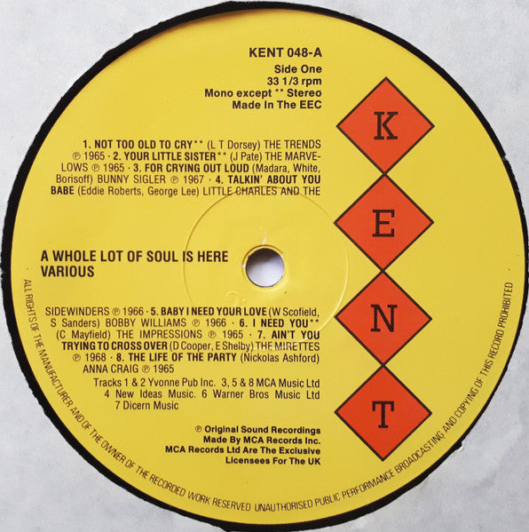 Various | A Whole Lot Of Soul Is Here! ( 12" album)