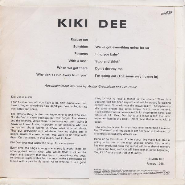 Kiki Dee ‎| I'm Kiki Dee (12" album)