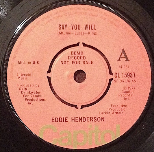 Eddie Henderson | Say You Will (7 inch single)