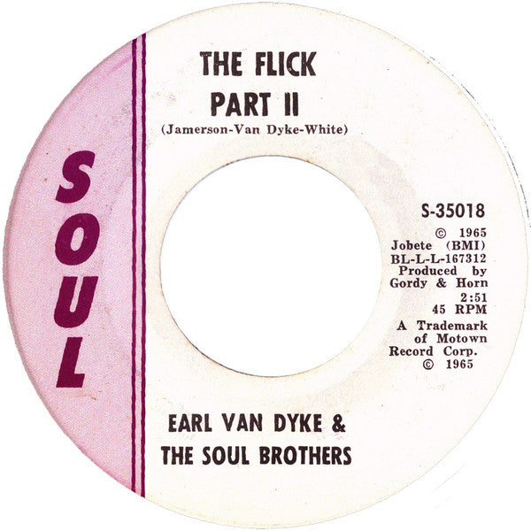 Earl Van Dyke & The Soul Brothers | The Flick (7" single)