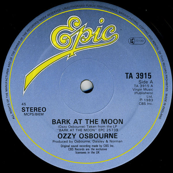 Ozzy Osbourne | Bark At The Moon (12" Album)