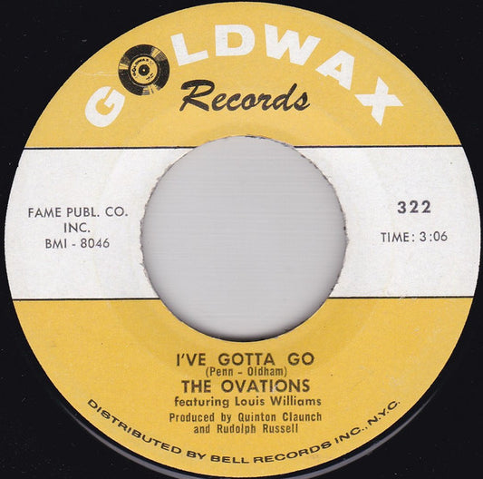 The Ovations | I've Gotta Go ( 7 inch record)