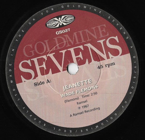 Wade Flemons / Hank Jacobs – Jeanette / Elijah Rockin' With Soul ( 7" single )