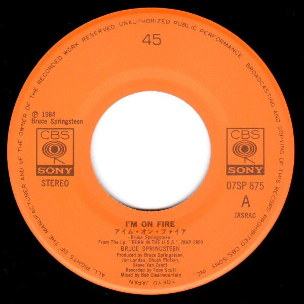 Bruce Springsteen | I'm On Fire ( 7" single)