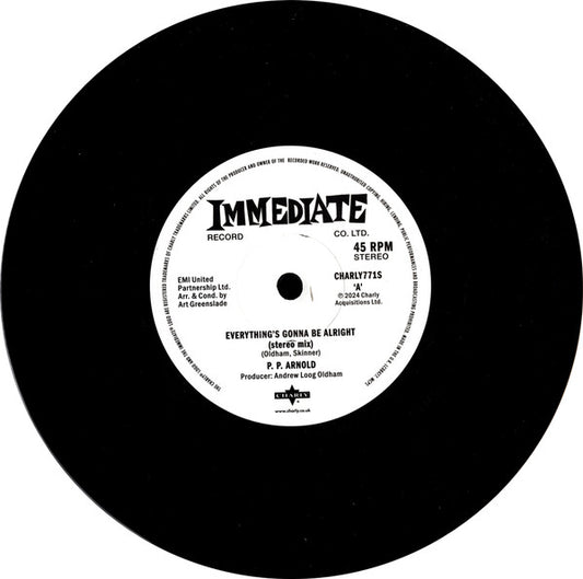 P.P. Arnold – Everything's Gonna Be Alright (Stereo Mix) /  (Instrumental) (7" single)