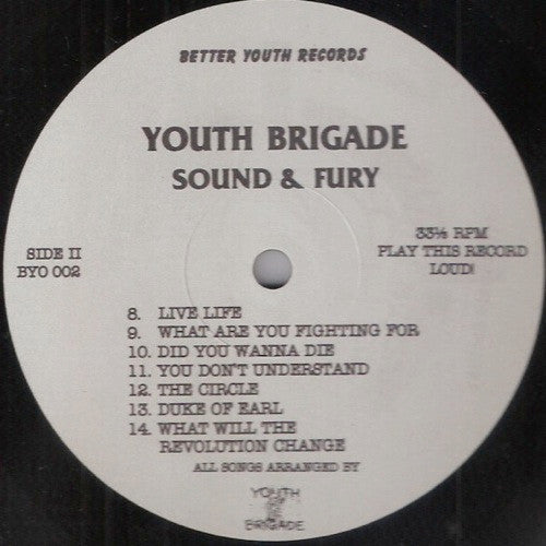 Youth Brigade | Sound & Fury (12" LP)