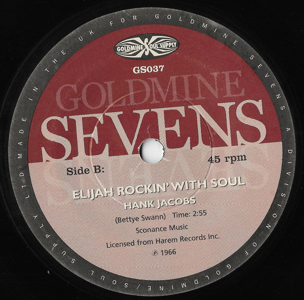 Wade Flemons / Hank Jacobs – Jeanette / Elijah Rockin' With Soul ( 7" single )