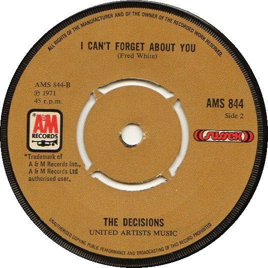 The Decisions | It's Love That Really Counts (In The Long Run) (7" single)