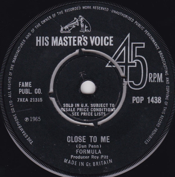 Formula | Close To Me ( 7" single)