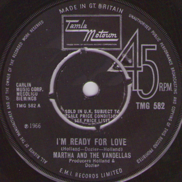 Martha And The Vandellas | I'm Ready For Love (7" single)