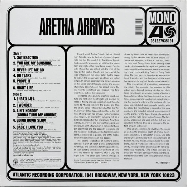 Aretha Franklin | Aretha Arrives (12" album)