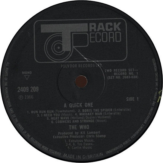 The Who | A Quick One / The Who Sell Out (12" Album)