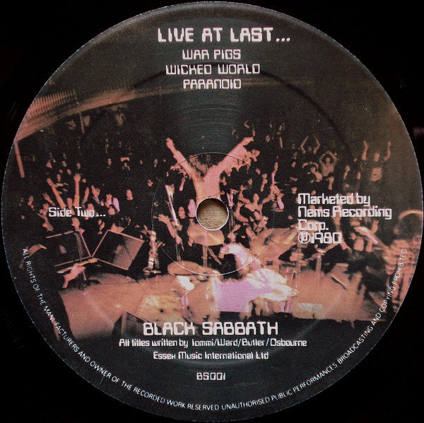 Black Sabbath | Live At Last... (12" Album)