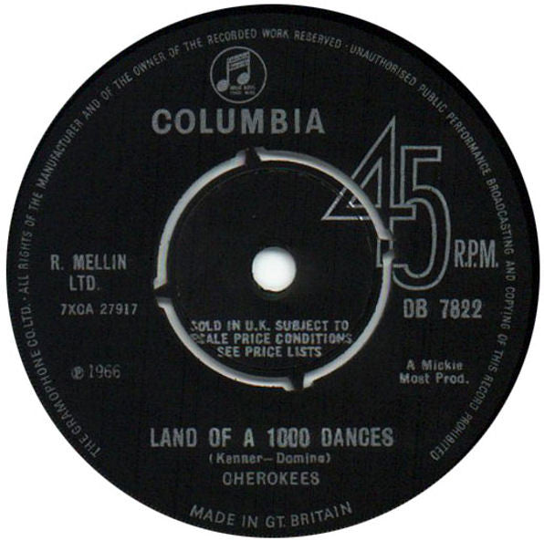 Cherokees | Land Of A 1000 Dances (7" single)