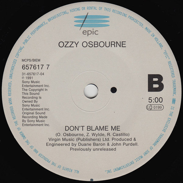 Ozzy Osbourne | Mama I'm Coming Home (7" single)