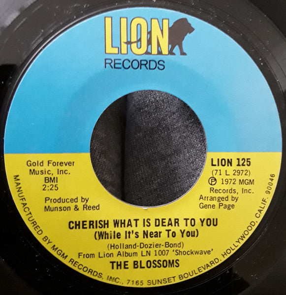 The Blossoms | Cherish What Is Dear To You (While It's Near To You) / Shockwave (7" single)