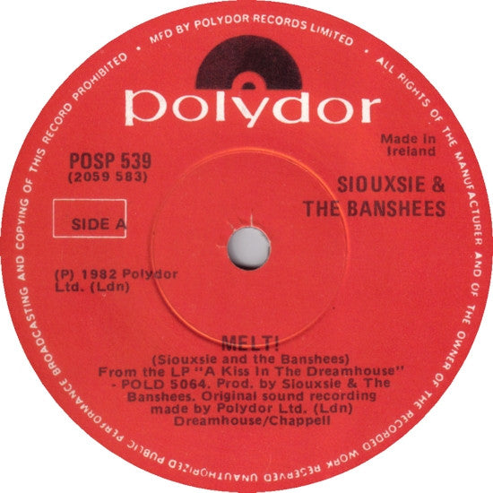 Siouxsie & The Banshees ‎| Melt ( 7" single )