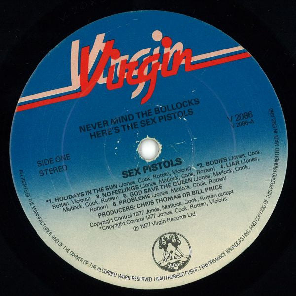 Sex Pistols | Never Mind The Bollocks Here's The Sex Pistols  (12 inch album)