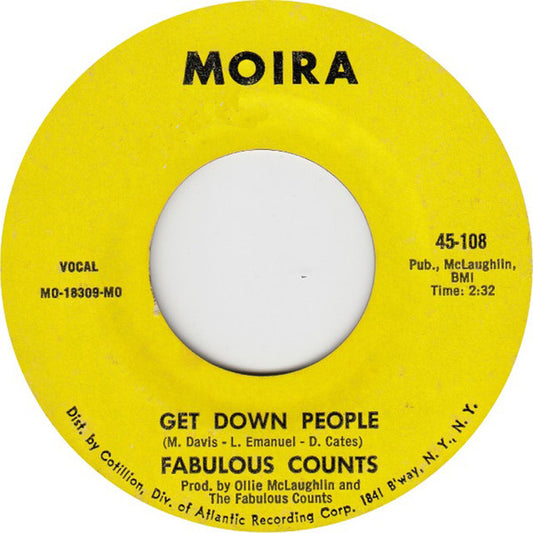 Fabulous Counts | Get Down People / Lunar Funk (7" single)