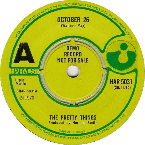 The Pretty Things | October 26 (7" single)