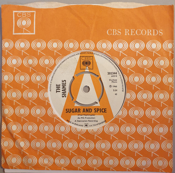 The Shames | Sugar And Spice ( 7" single)