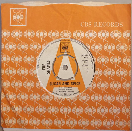 The Shames | Sugar And Spice ( 7" single)