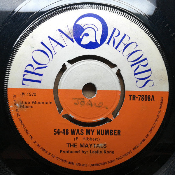 The Maytals / Beverley All Stars | 54-46 Was My Number (7" single)