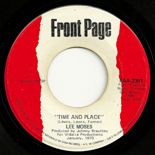 Lee Moses | Time And Place (7" single)
