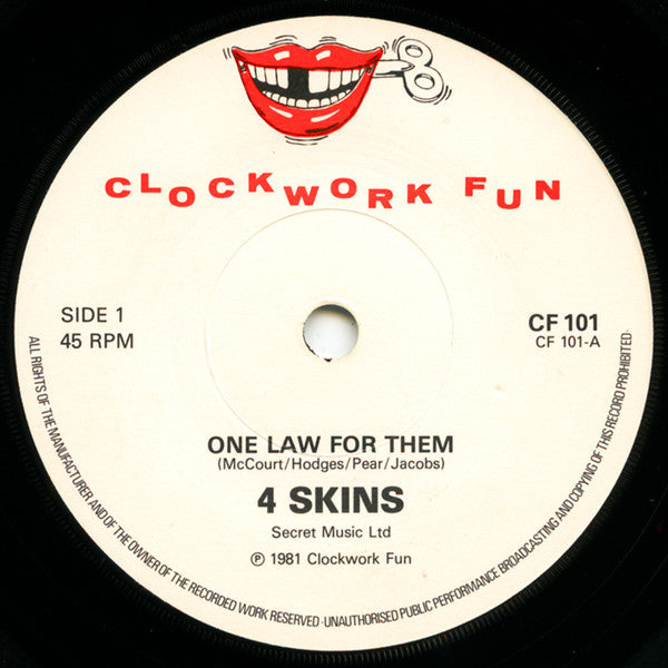 4 Skins | One Law For Them (7" single)