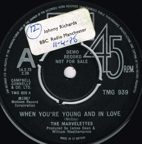 The Marvelettes ‎| When You're Young And In Love (7" single)