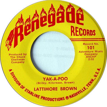 Lattimore Brown | Yak-A-Poo (7 inch record)