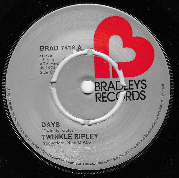 Twinkle Ripley | Days (7" single)